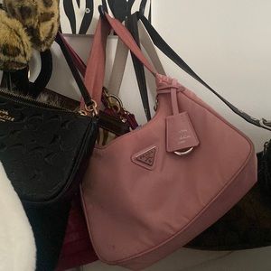 Pink prada shoulder bag
